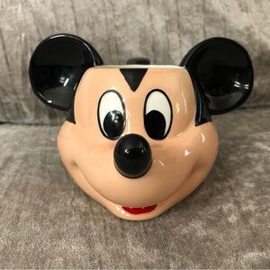 Vintage 90’s 3D Ceramic Disney Mickey Mouse coffee tea mug cup ceramic